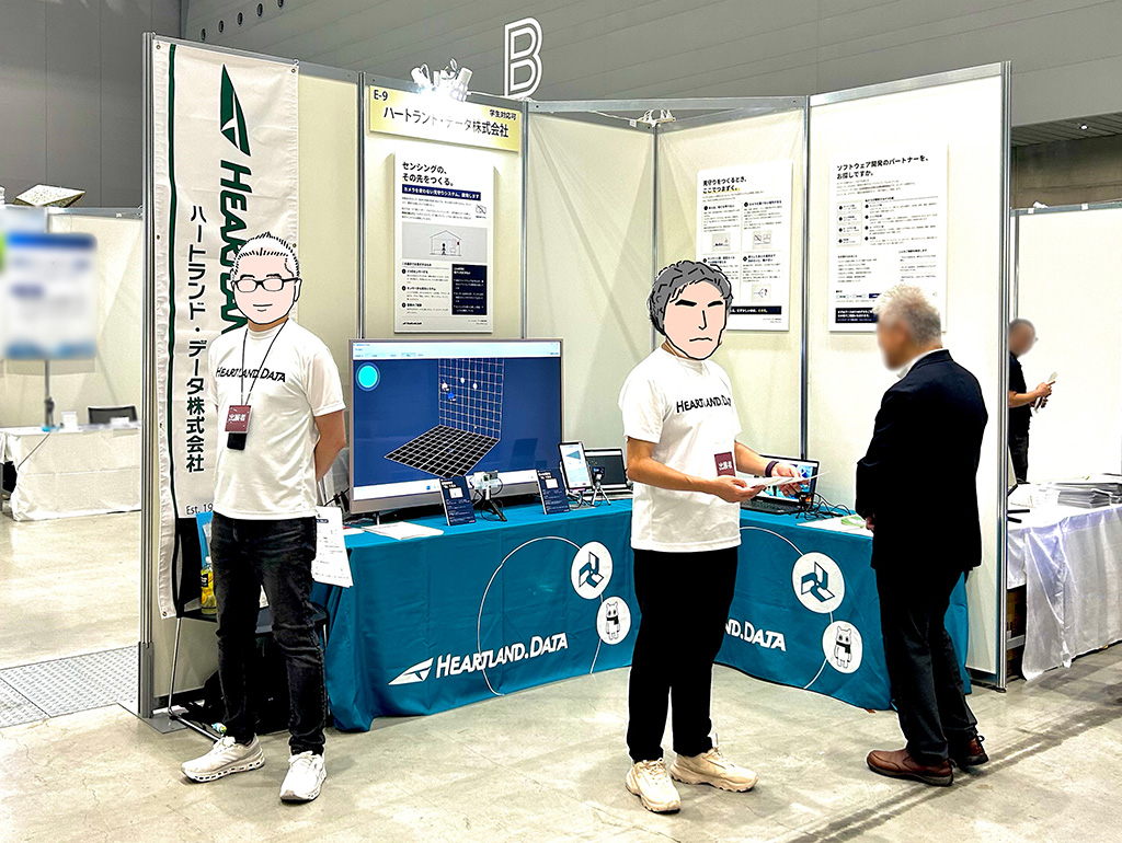 展示会当日のブースの様子