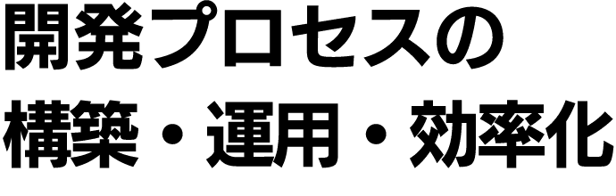 開発プロセスの構築・運用・標準化